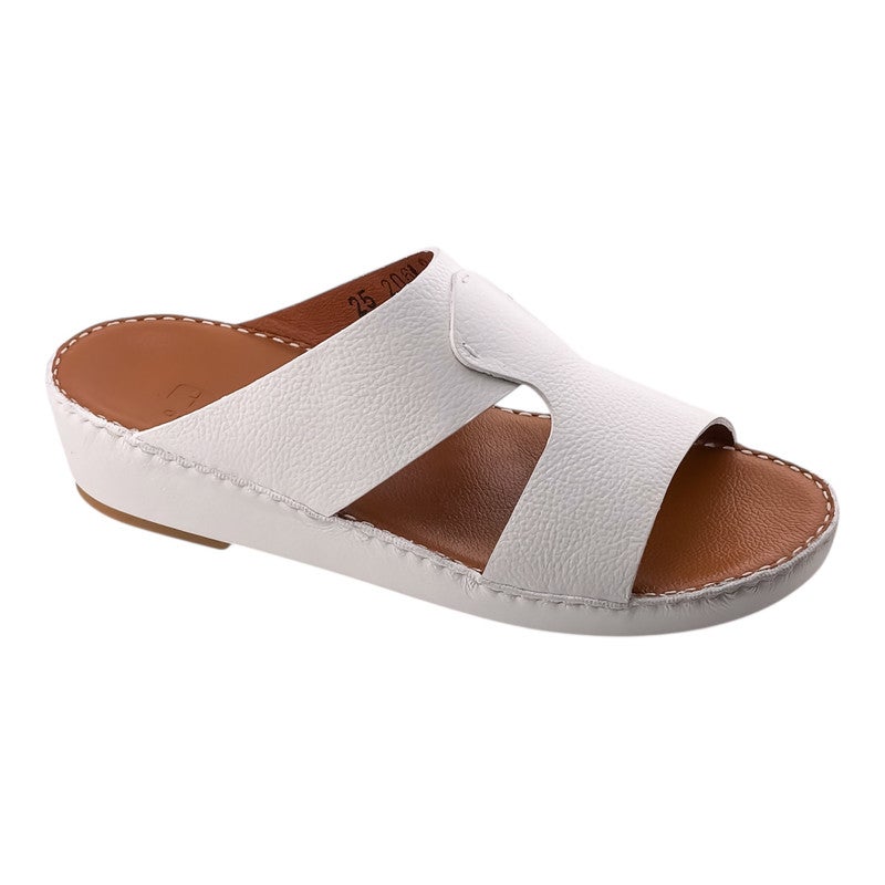 AJYAD Handmade Arabic Sandals For Men | Outdoor Mens Slippers | Everyday Flip Flops Open Toe | Arabic Genuine Shamwa Leather | New Design | Tan Footbed | Comfortable & LightWeight - Image 1
